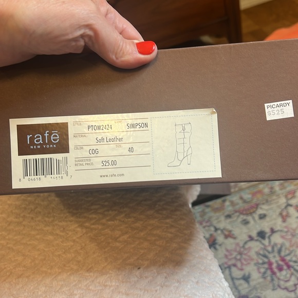 rafe New York Simpson Cognac Soft Leather Slouch Boot size 40 PTOM2424 - Picture 14 of 14